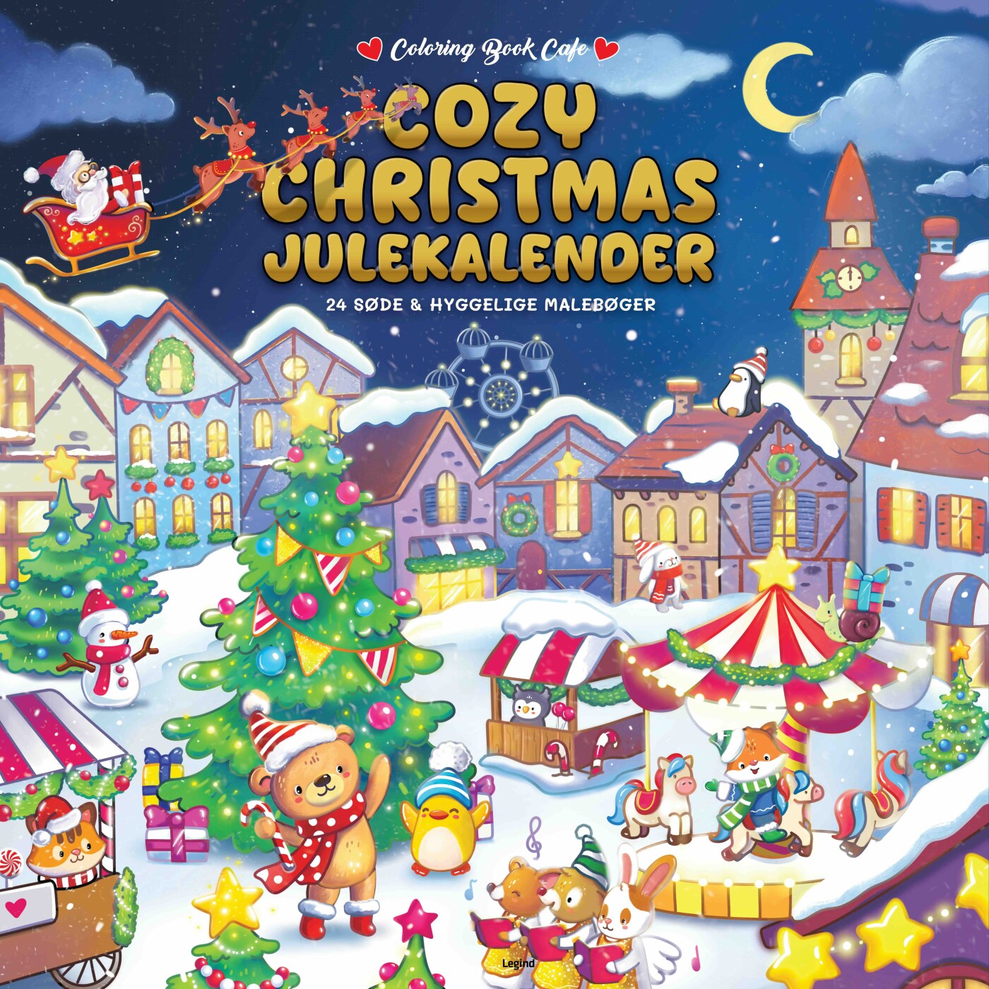 Den Store Cosy Malebog-julekalender - Coloring Book Cafe - Bog