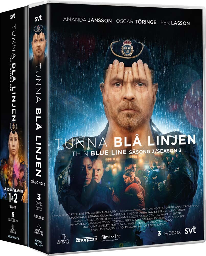 Den Tynde Blå Linje - Sæson 1-3 - DVD - Tv-serie