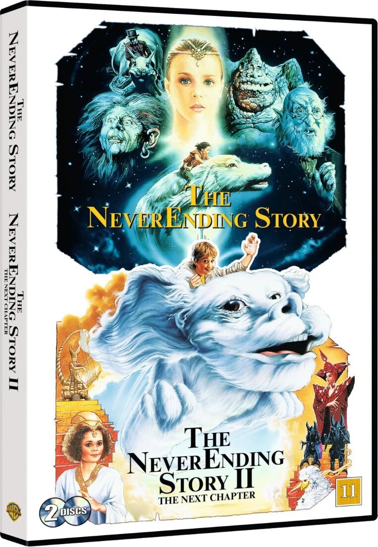 Den Uendelige Historie / The Never Ending Story 1 + 2 - DVD - Film