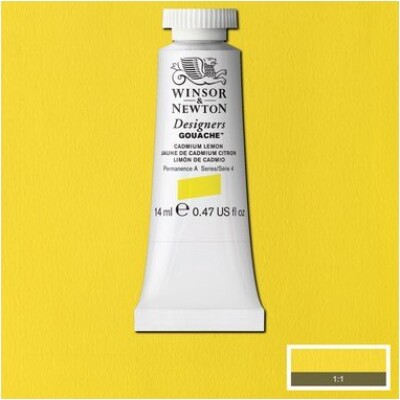 Winsor & Newton - Akvarelfarve - Gouache - Cadmium Lemon 14 Ml