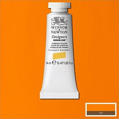 Winsor & Newton - Designers Gouache Maling - Cadmium Yellow 14 Ml