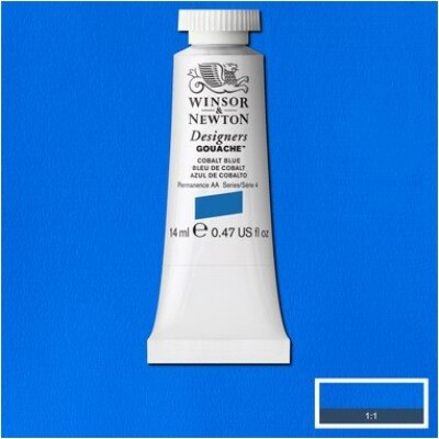 Winsor & Newton - Akvarelfarve - Gouache - Cobalt Blue 14 Ml