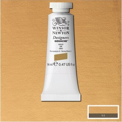 Winsor & Newton - Akvarelfarve - Gouache - Guld 14 Ml