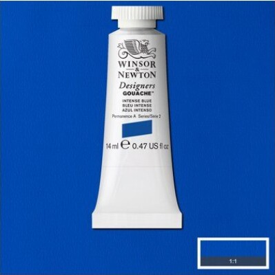 Winsor & Newton - Akvarelfarve - Gouache - Intense Blue 14 Ml