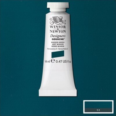 Winsor & Newton - Akvarelfarve - Gouache - Winsor Green 14 Ml