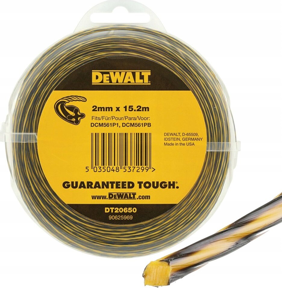 Dewalt String Trimmer Line, 2mm X 15.2m -  Dt20650-qz