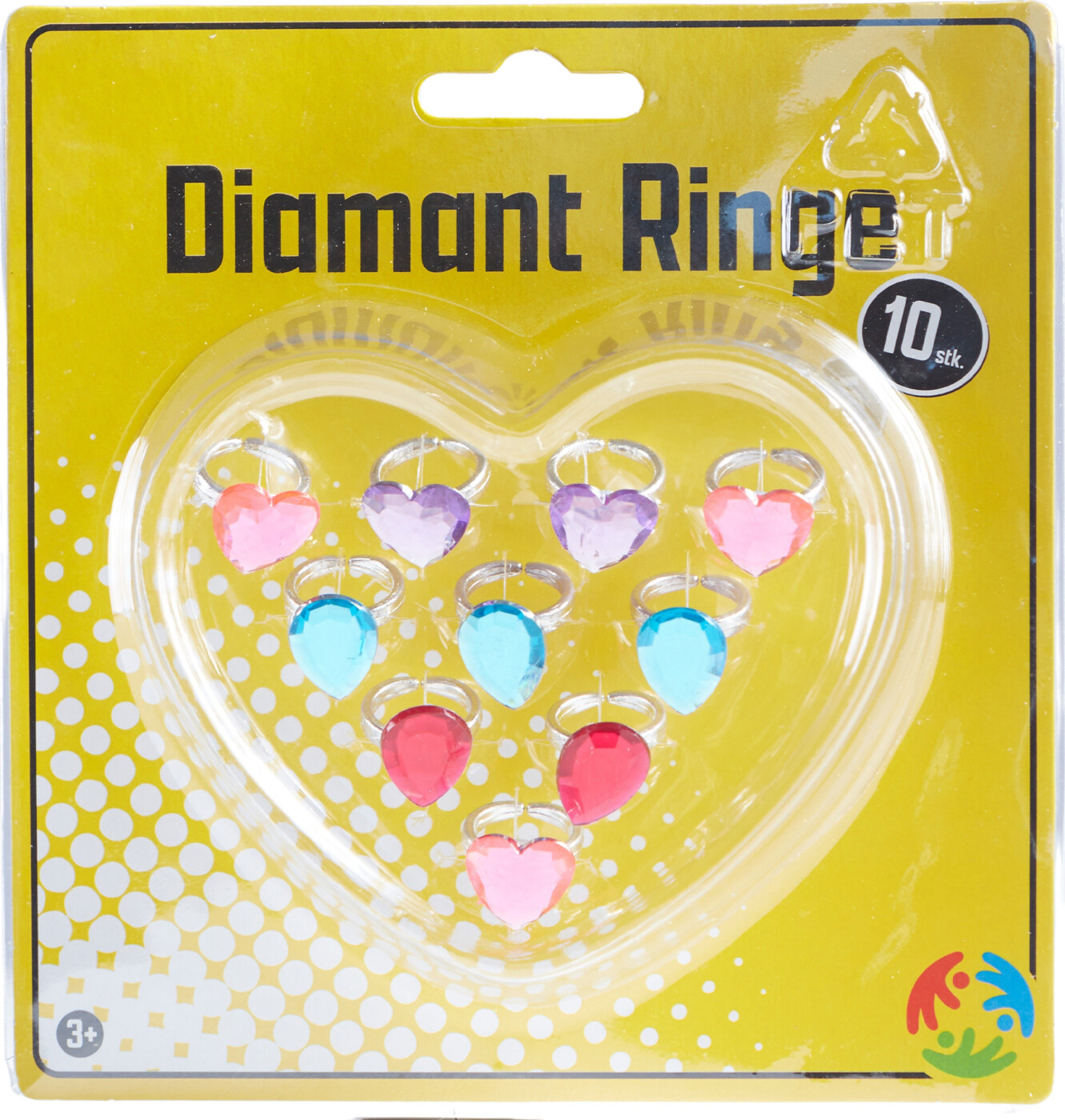 Legetøjs Diamant Ringe - 10 Stk