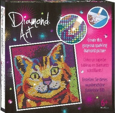 Billede af Diamond Art - Kat - 20 X 20 Cm