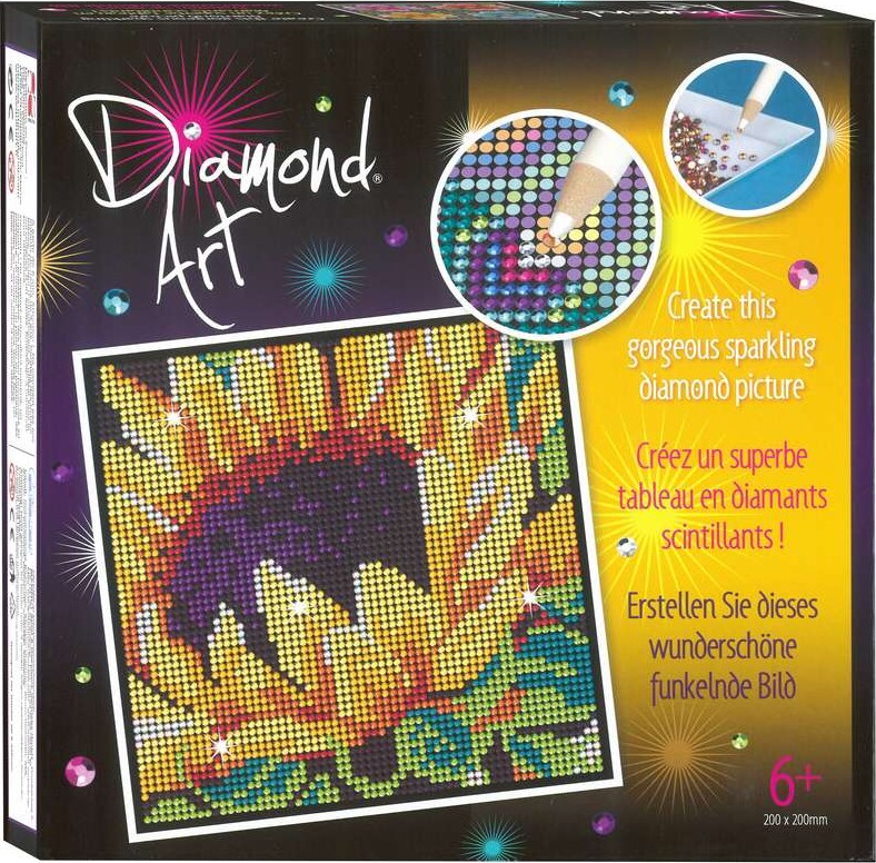 Diamond Art - Solsikke Blomst - 20 X 20 Cm - Sequin Art