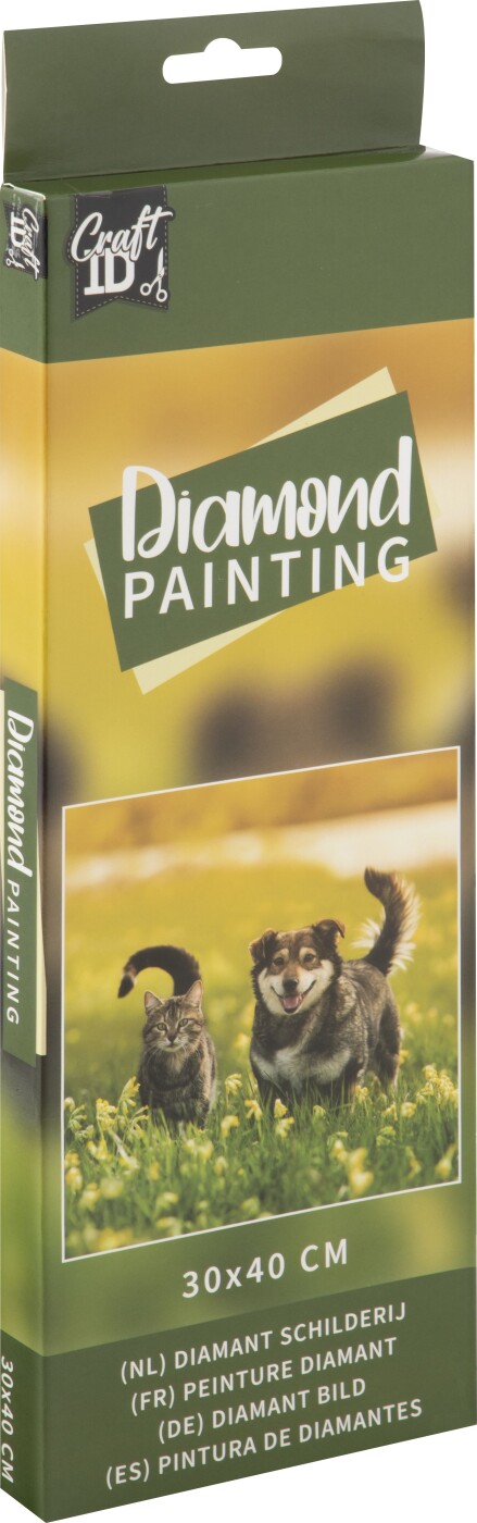 Billede af Diamond Painting - Hund Og Kat - 30x40 Cm