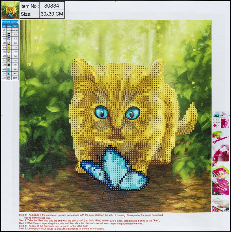 Diamond Painting - 30x30 Cm - Kat