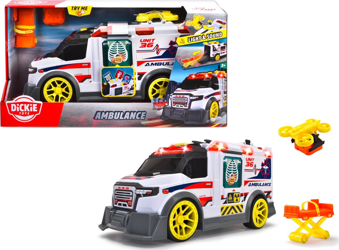 Dickie Toys - Ambulance - Med Lys Og Lyd