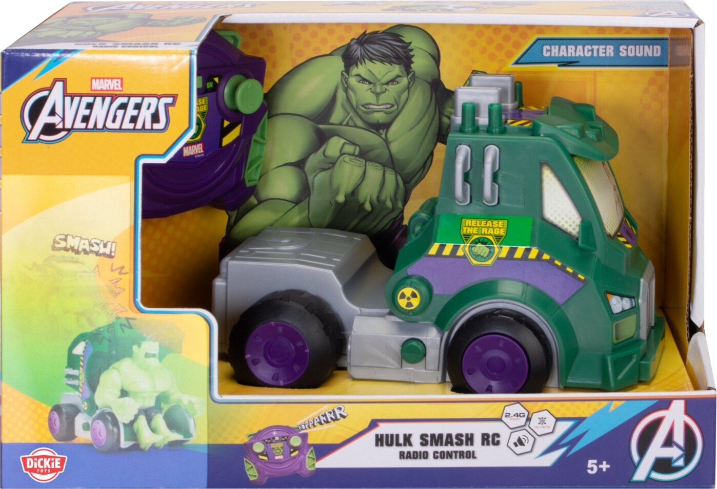 Dickie Toys - Avengers - Hulk Smash Rc Truck - Fjernstyret Lastbil