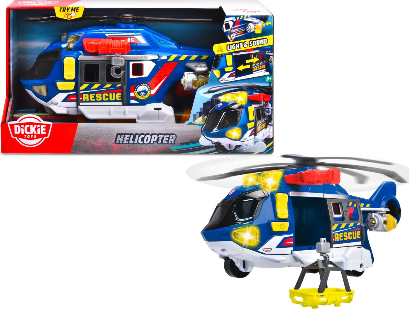 Dickie Toys - Helikopter - Med Lys Og Lyd