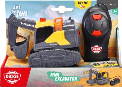 Dickie Toys - Kabelstyret Volvo Mini Gravemaskine - Excavator