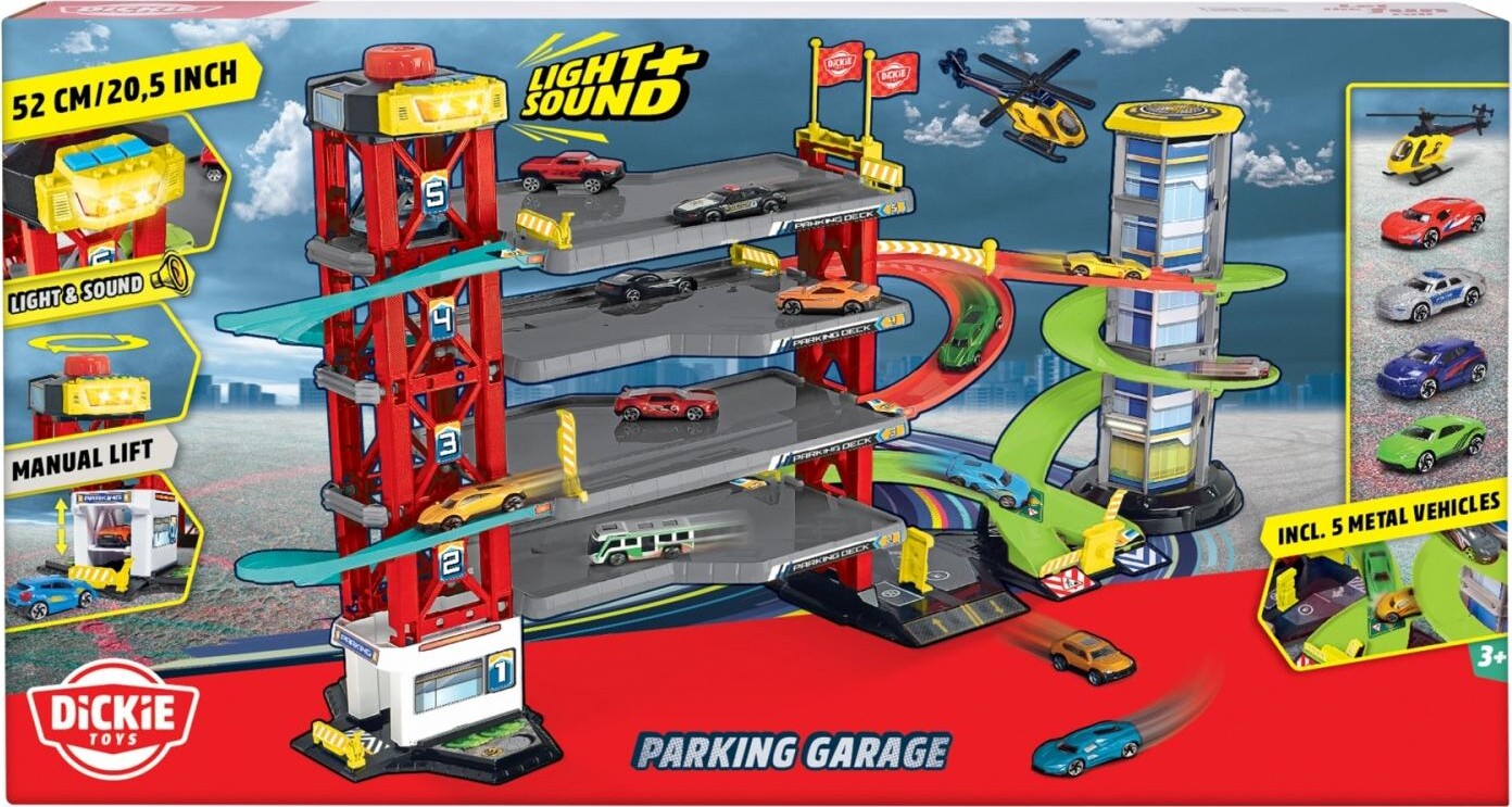 Dickie Toys - Parkerings Garage - Med Lys Og Lyd - 52 Cm