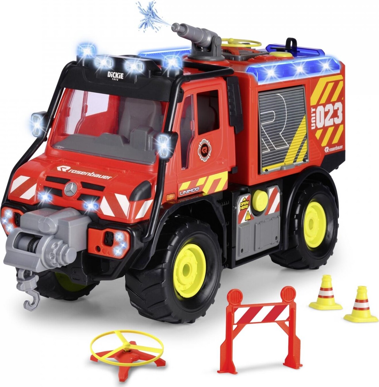 Dickie Toys - Unimog U530 Fjernstyret Brandbil Med Lyd Og Lys