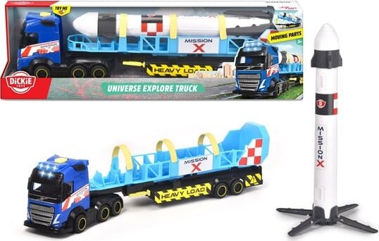 Dickie Toys - Space Mission Truck Med Raket - Med Lys Og Lyd