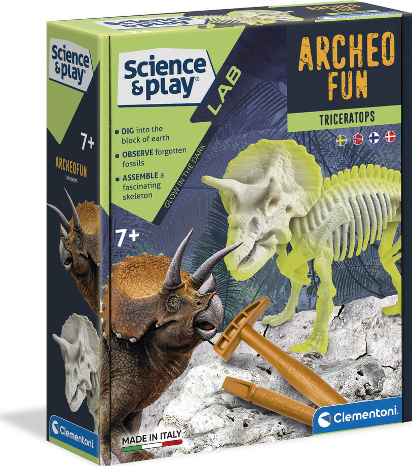 Billede af Triceratops Arkæolog Legetøj - Science & Play - Clementoni