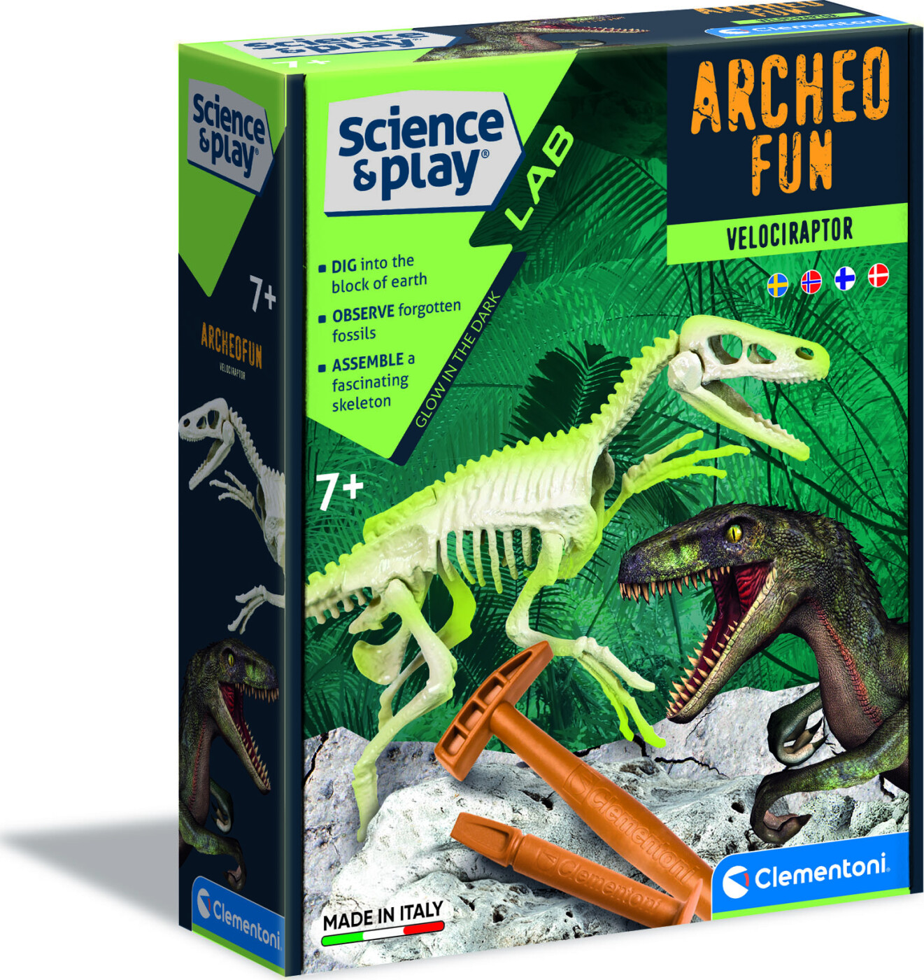 #3 - Velociraptor Arkæolog Legetøj - Science & Play - Clementoni