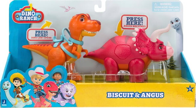Dino Ranch Legetøj - Biscuit Og Angus Figurer