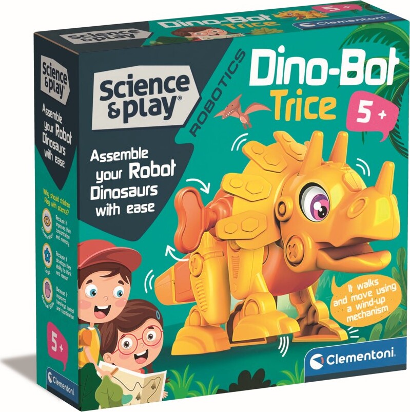 Se Clementoni - Triceratops Dinosaur Robot Legetøj Samlesæt hos Gucca.dk