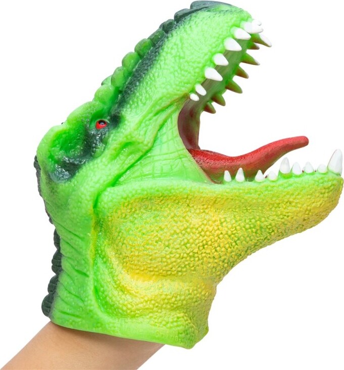 Dinosaur Hånddukke I Gummi - Assorteret