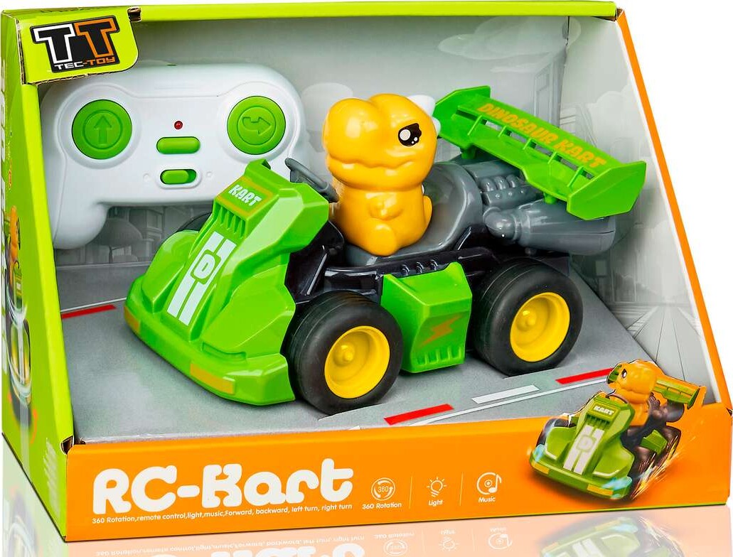 Dinosaur Rc-kart W/light And Sound 2,4ghz - Tec-toy