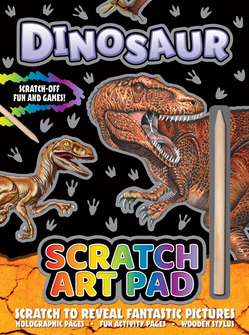 Dinosaurus Scratch Art Pad - Alligator
