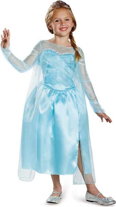 13: Elsa Kostume Til Børn - Frost - 104 Cm