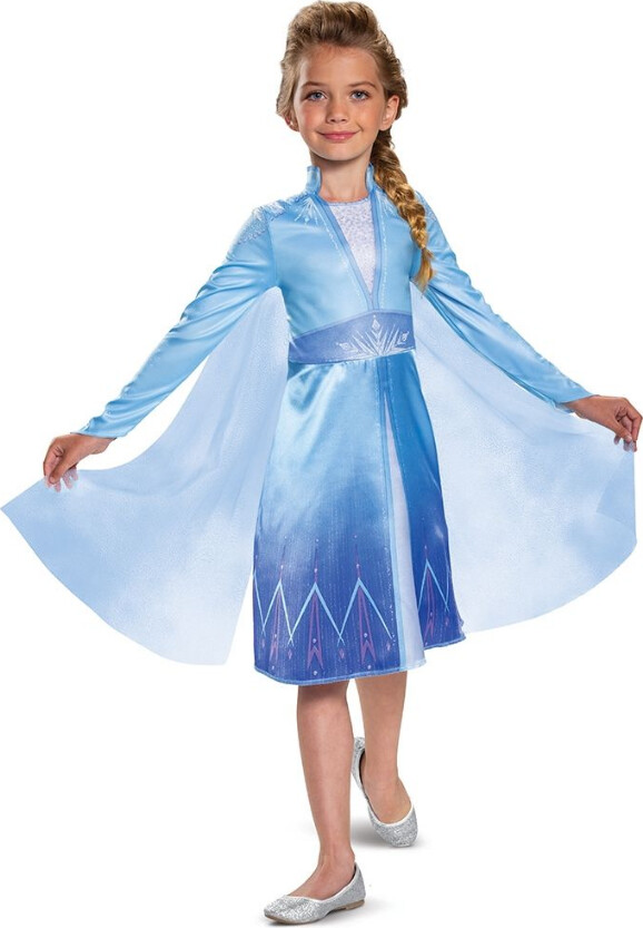 Frost - Elsa Kostume Til Børn - 128 Cm