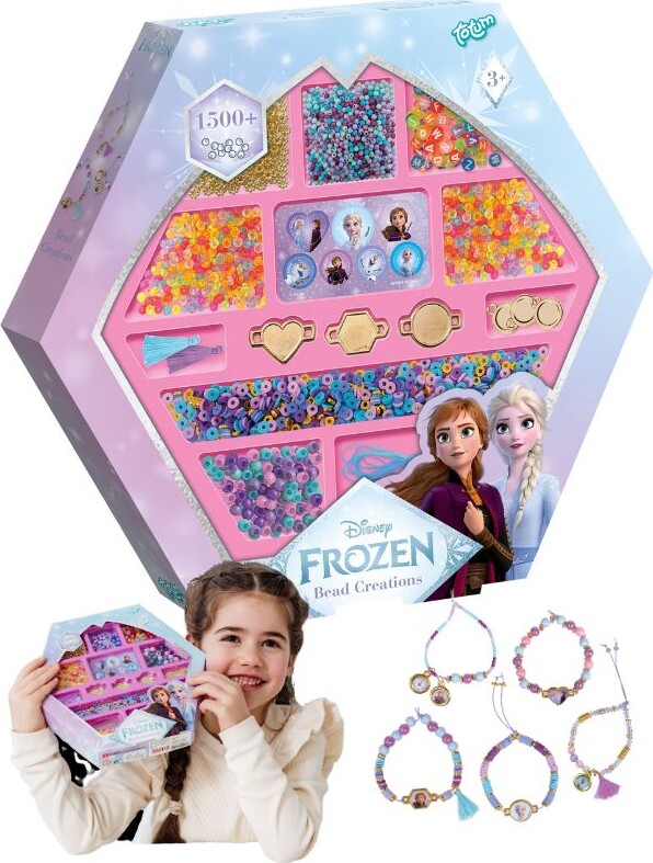Frost - Disney - Diy Smykkesæt Til Børn - 1.500 Perler