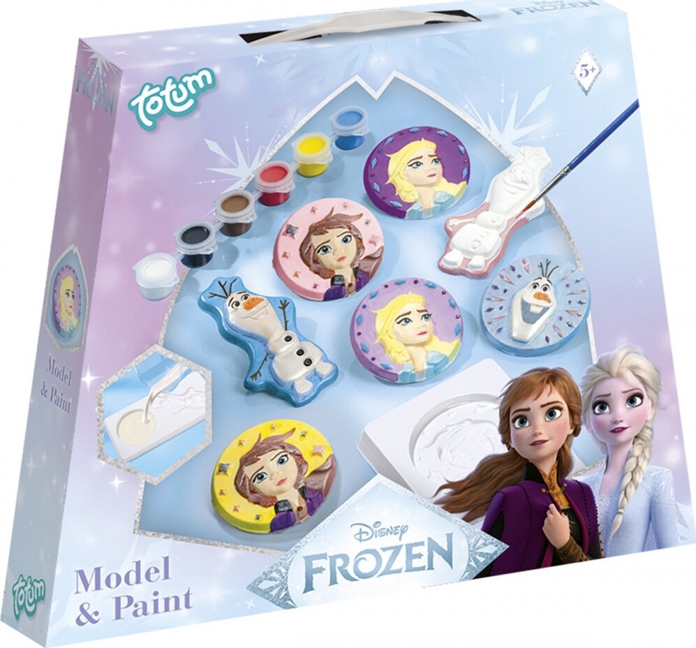 Frost - Disney - Gips Afstøbningssæt - Inkl. Forme, Gips Og Farver