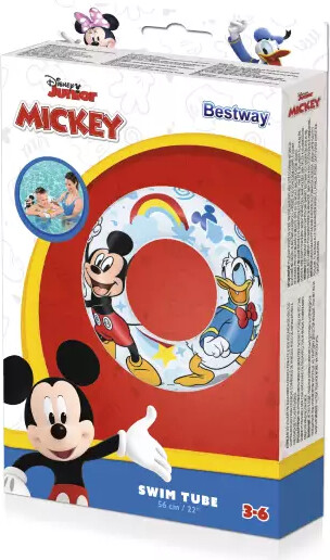 Se Disney - Mickey Mouse Badering - Bestway - 56 Cm - 3-6 år hos Gucca.dk