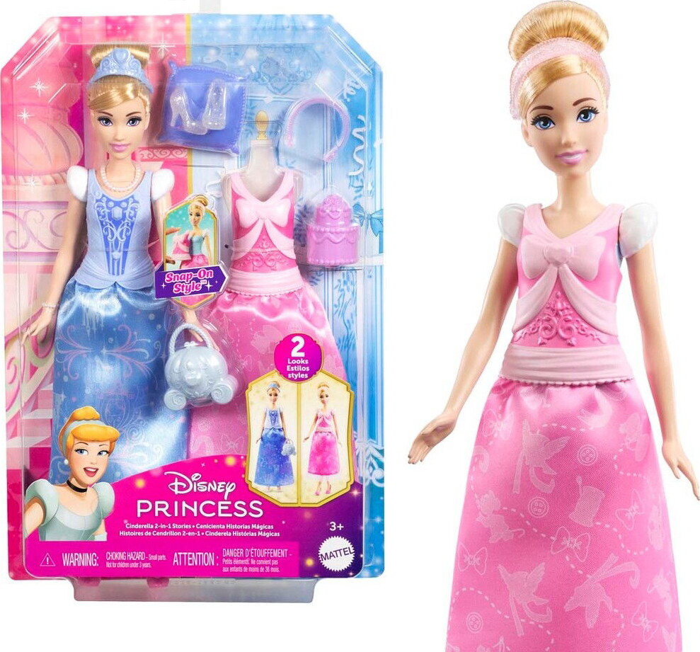 Disney Princess - Askepot Dukke Med 2 Sæt Tøj