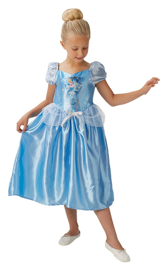 Askepot Kjole Kostume Til Børn - Disney Prinsesse - Stor | tilbud køb