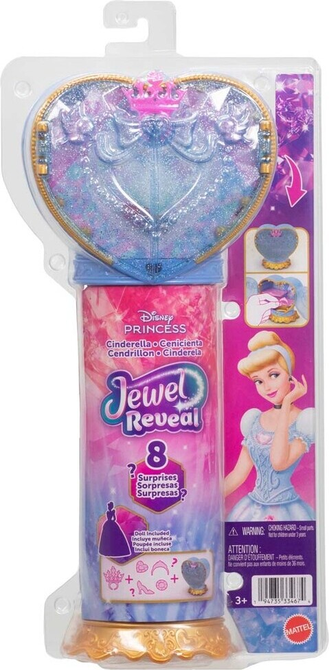 Disney Princess - Askepot Dukke - Jewel Reveal - Mattel Jhl50