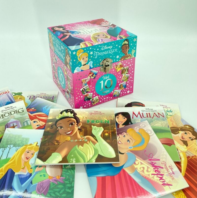 Disney Prinsesser - Mit Lille Bibliotek - Gaveæske Med 10 Bøger - Karrusel - Bog
