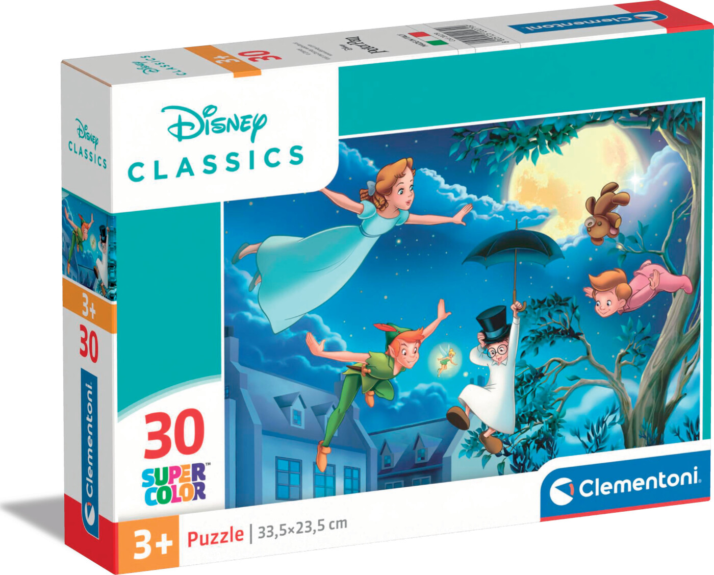 Se Disney Puslespil - Peter Pan - Super Color - Clementoni - 30 Brikker hos Gucca.dk