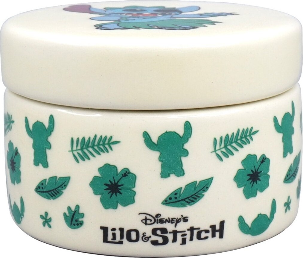 Disney - Keramik Skål Med Låg - Lilo & Stitch - ø 6 Cm