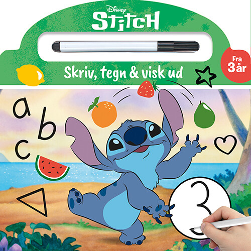 Disney - Stitch - Skriv Og Visk Ud (papbog Med Ikke-permanent Pen) - Bog