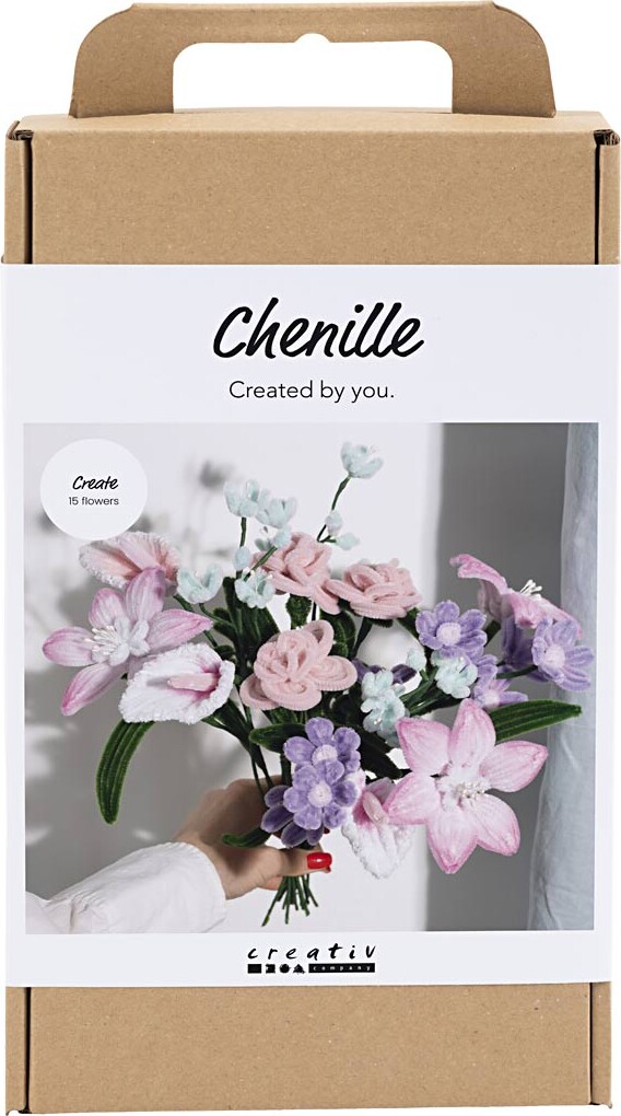 Diy Kit Chenilleblomster - Blomster - Pastelfarver