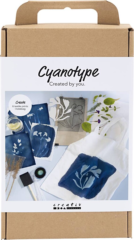 Diy Kit Cyanotypi - Tekstil - Blå