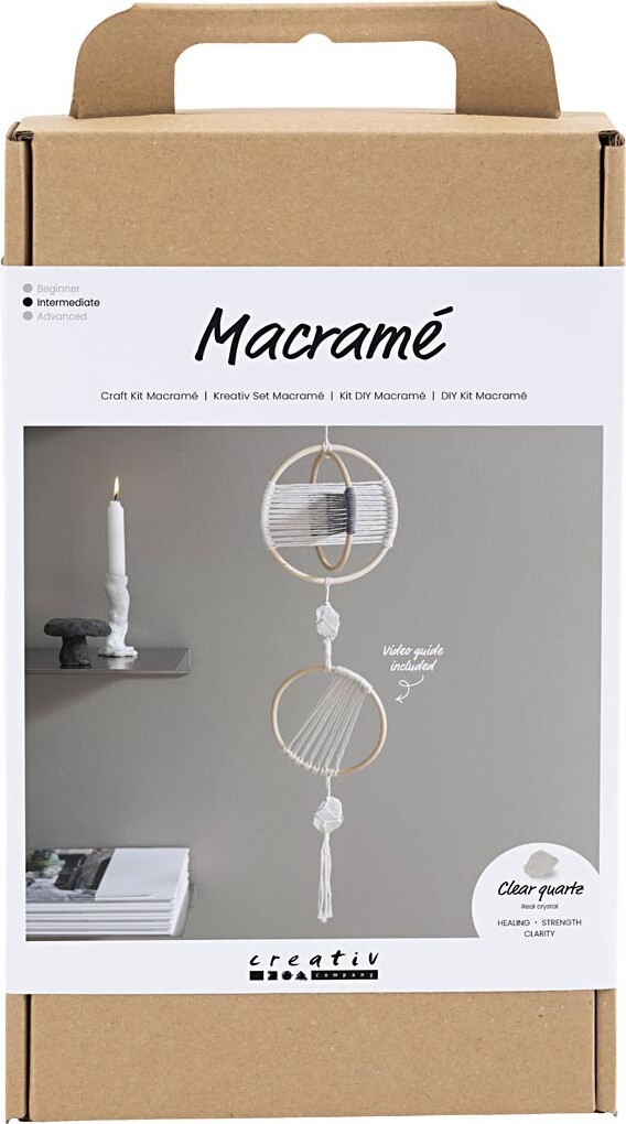 Diy Macramé Kit - Uro - Grå - Off White