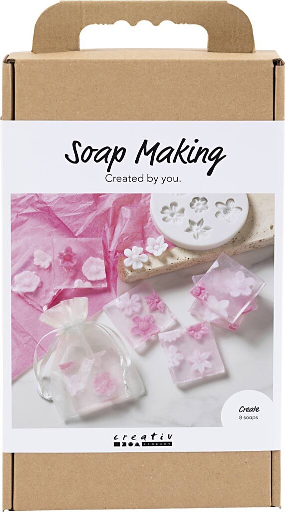 Diy Kit Sæbefremstilling - Blomster - Rosa/pink