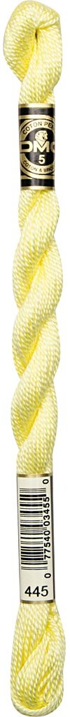Dmc Perlegarn - Nr. 5 - Gul - 445 - 300 M - 12x25 M
