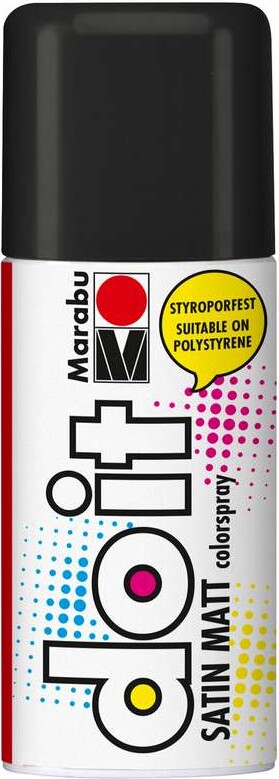 Do It Spray 150ml Satin Matt, Black 073 - 21070006073 - Marabu