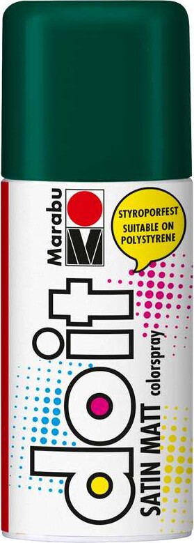 Do It Spray 150ml Satin Matt, Dark Green 068 - 21070006068 - Marabu