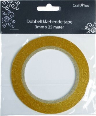 Billede af Dobbeltklæbende Tape 3mmx25m - Syrefrit - Paper Line hos Gucca.dk