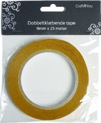 Dobbeltklæbende Tape 9mmx25m - Syrefrit - Paper Line